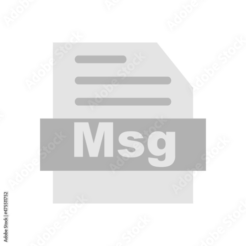 Msg Flat Gray Circle Vector Icon Design
