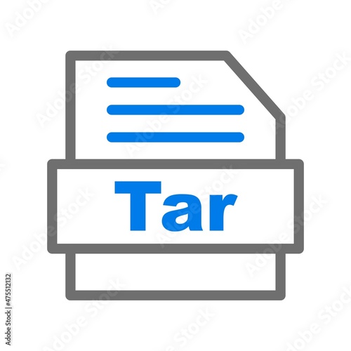 Tar Line Blue Vector Icon Design