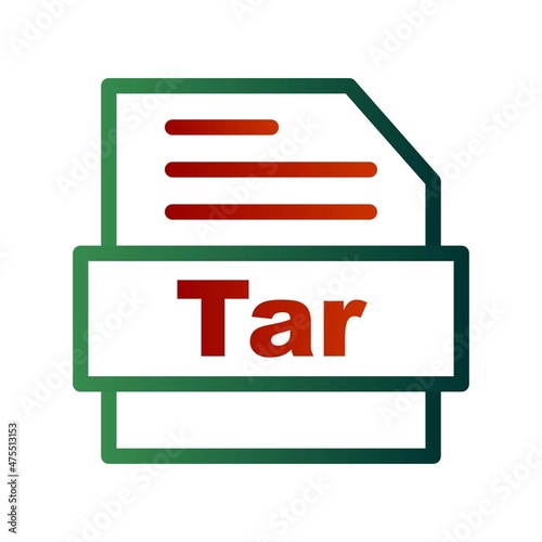 Tar Line Gradient Vector Icon Design