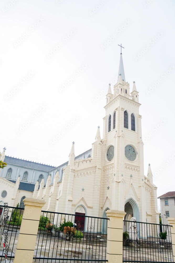 romantic White Baroque Catholic Church