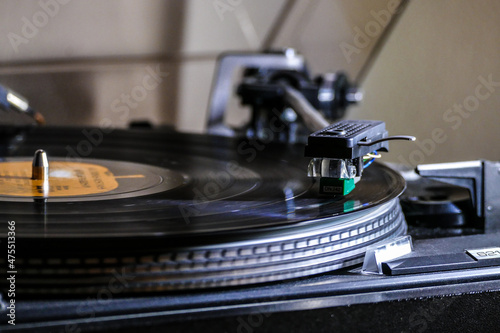 Vinyl Vintage Plattenspieler record player Schallplatte LP old school dj stroboskop Tonabnehmer Nadel 