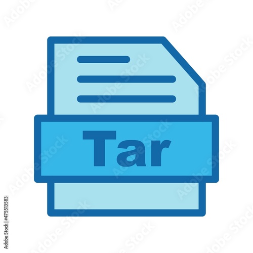 Tar Line Filled Blue Vector Icon Design