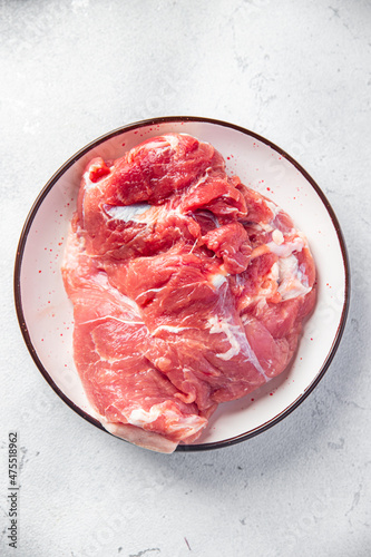pork meat shoulder or hip fresh food belly pork healthy meal food snack on the table copy space food background rustic top view keto or paleo diet