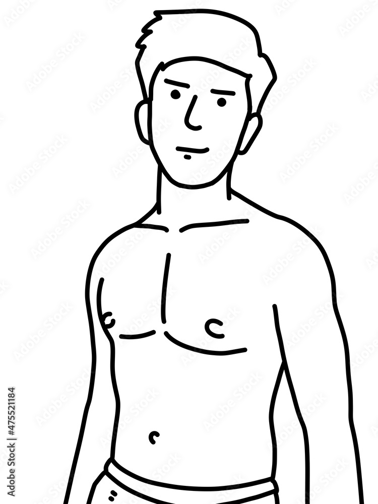 black and white of cute man cartoon for coloring black and white of cute man cartoon for coloring