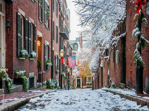 The colonial architecture of Boston in Massachusetts, USA. © Marcio