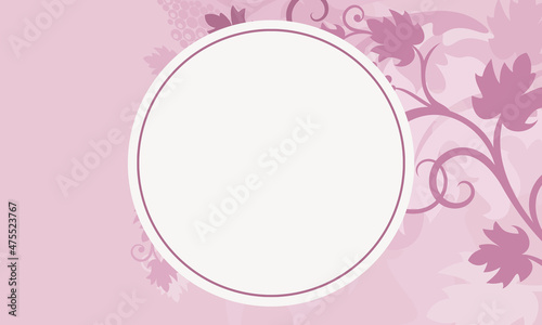 Wallpaper Mural leaf motif background with a circle in the middle Torontodigital.ca