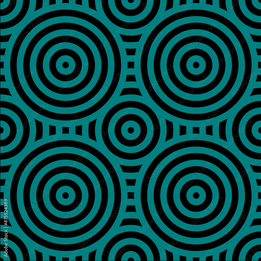  seamless pattern with dark green circles
