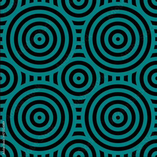  seamless pattern with dark green circles