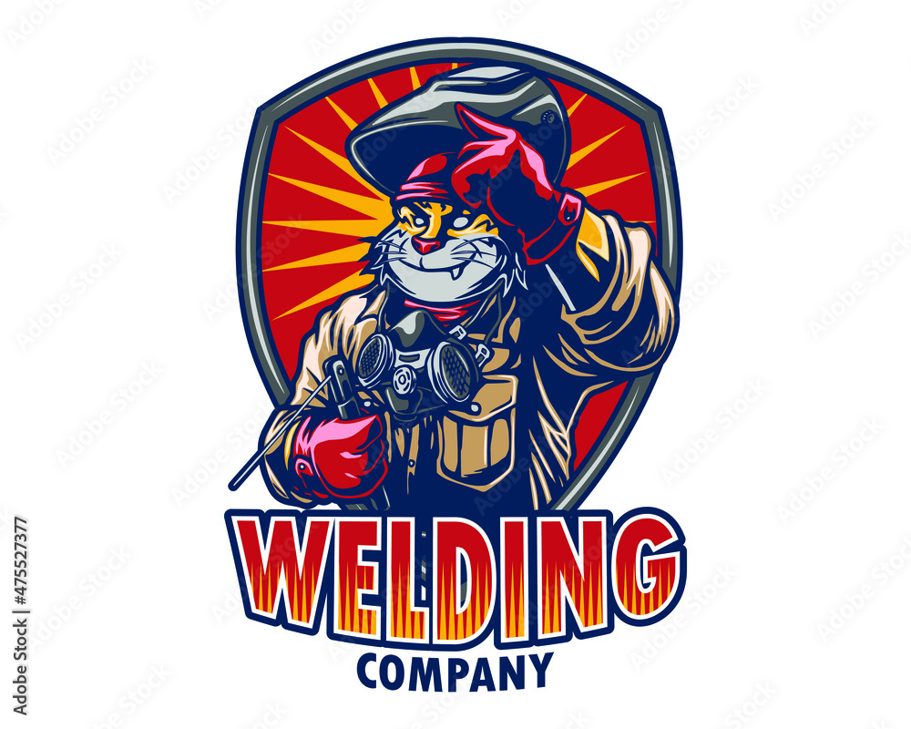 tiger welder mascot