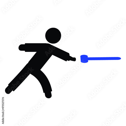Fencing Sport Player Icon