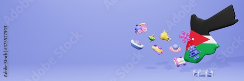 3d rendering of children's games for promotional templates and covers in Jordan