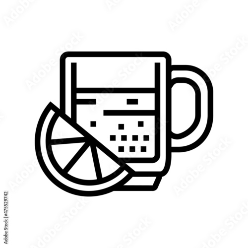 italian coffee line icon vector. italian coffee sign. isolated contour symbol black illustration