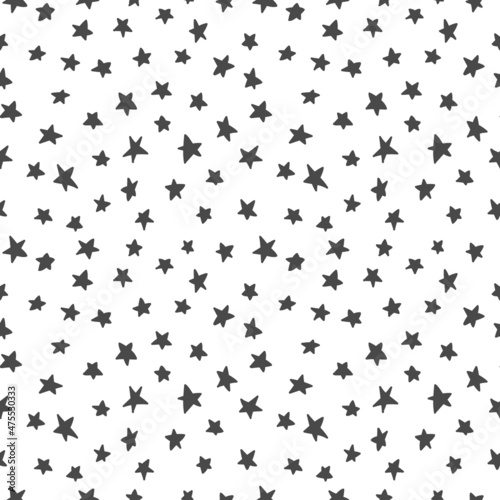 Vector seamless pattern with Christmas, Birthday party stars