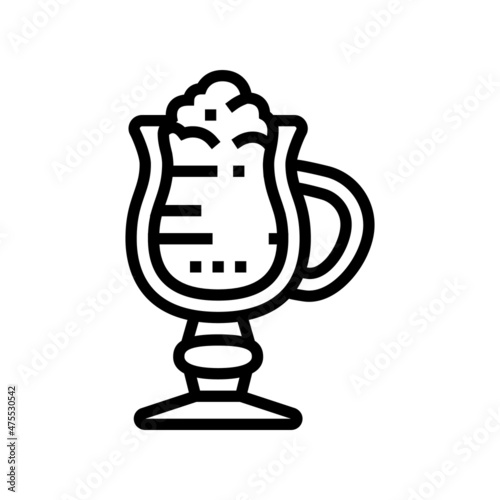 vennese coffee line icon vector. vennese coffee sign. isolated contour symbol black illustration