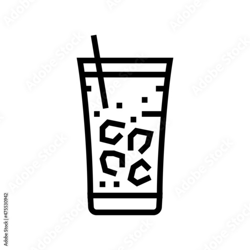 fredo coffee line icon vector. fredo coffee sign. isolated contour symbol black illustration