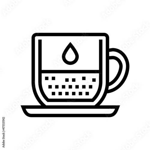 lungo coffee line icon vector. lungo coffee sign. isolated contour symbol black illustration