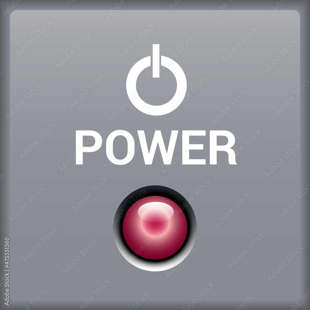 Power signal light on gray background vector Power signal light on gray background vector