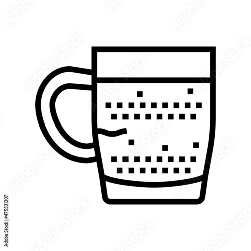 doppio coffee line icon vector. doppio coffee sign. isolated contour symbol black illustration
