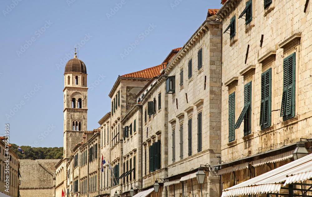 Stradun street in Dubrovnik. Croatia