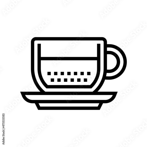 espresso coffee line icon vector. espresso coffee sign. isolated contour symbol black illustration