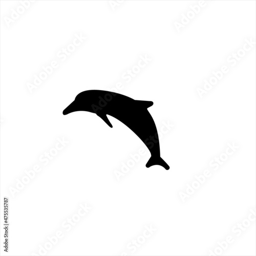 dolphin logo vektor and icon black 