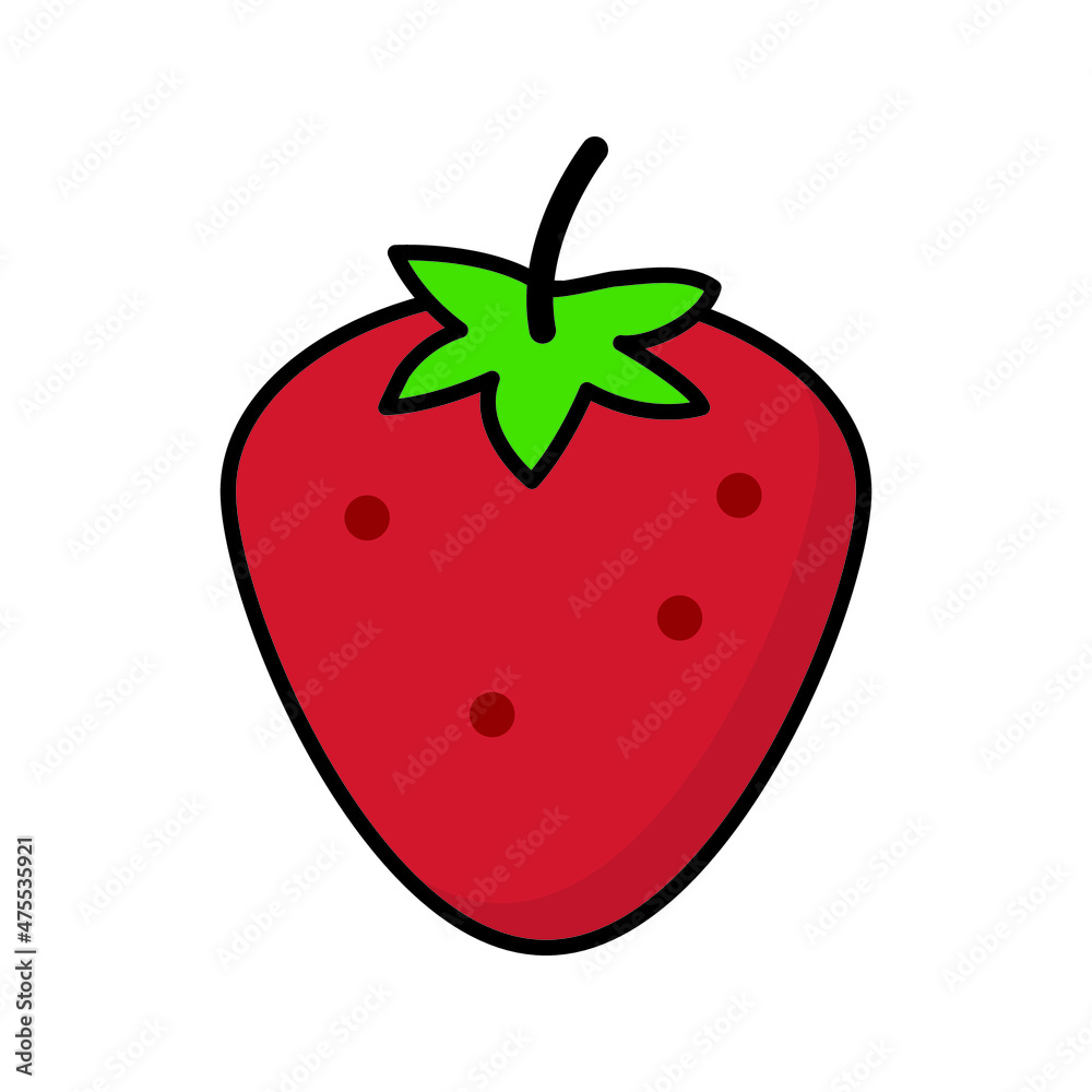 Strawberry fruit vector line for web, presentation, logo, Icon Symbol. Strawberry fruit vector line for web, presentation, logo, Icon Symbol.