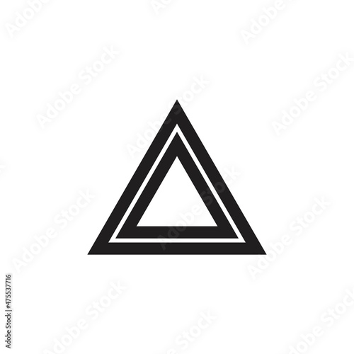 triangle logo vector design simple black