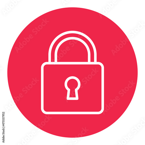 Security lock Vector icon which is suitable for commercial work and easily modify or edit it

