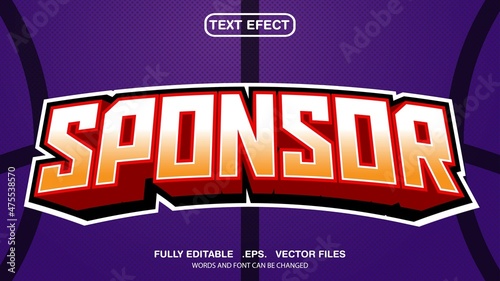 editable text effect sponsor theme