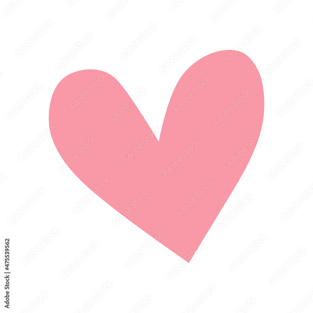 Vector heart shape symbol design on white Vector heart shape symbol design on white