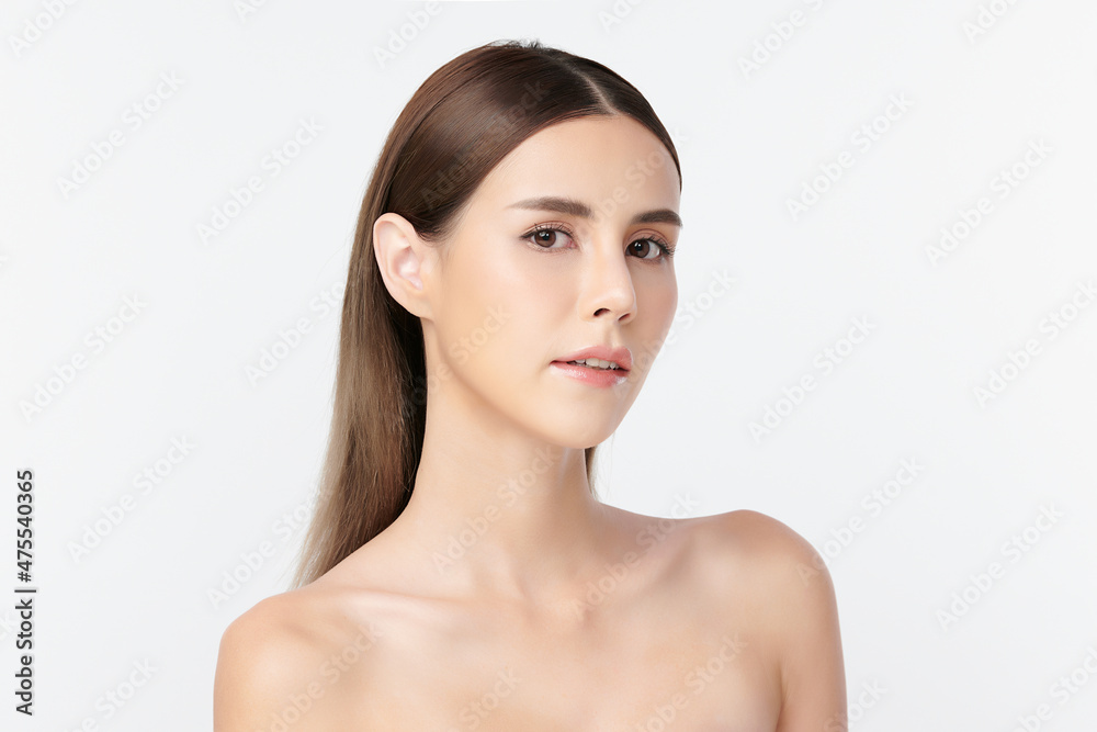 Beautiful young asian woman with clean fresh skin on white background, Face care, Facial treatment, Cosmetology, beauty and spa, Asian women portrait. Beautiful young asian woman with clean fresh skin on white background, Face care, Facial treatment, Cosmetology, beauty and spa, Asian women portrait.