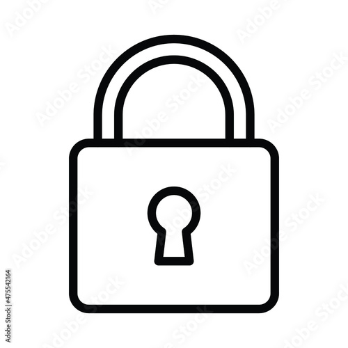 Security lock Vector icon which is suitable for commercial work and easily modify or edit it

