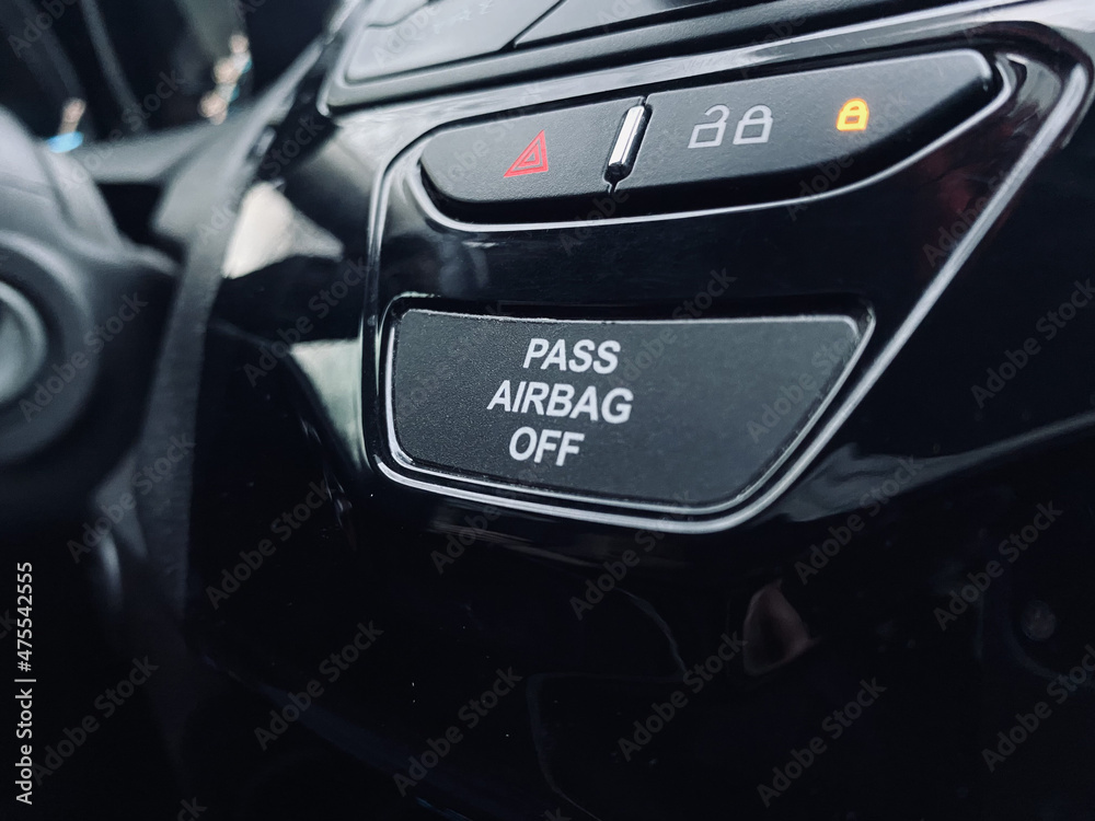 Naklejka premium pass airbag off button