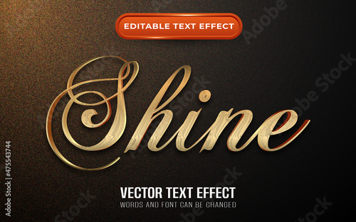 Shine editable text effect