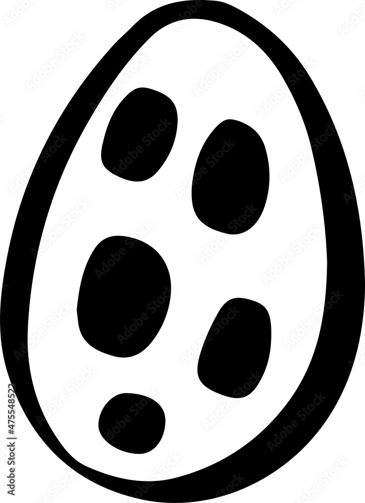 easter egg hand drawn icon