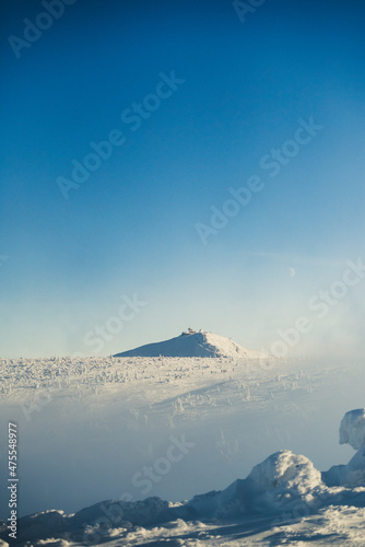 Polish Moutains - Sněžka -Śnieżka - Snow covered moutain peak © Adam