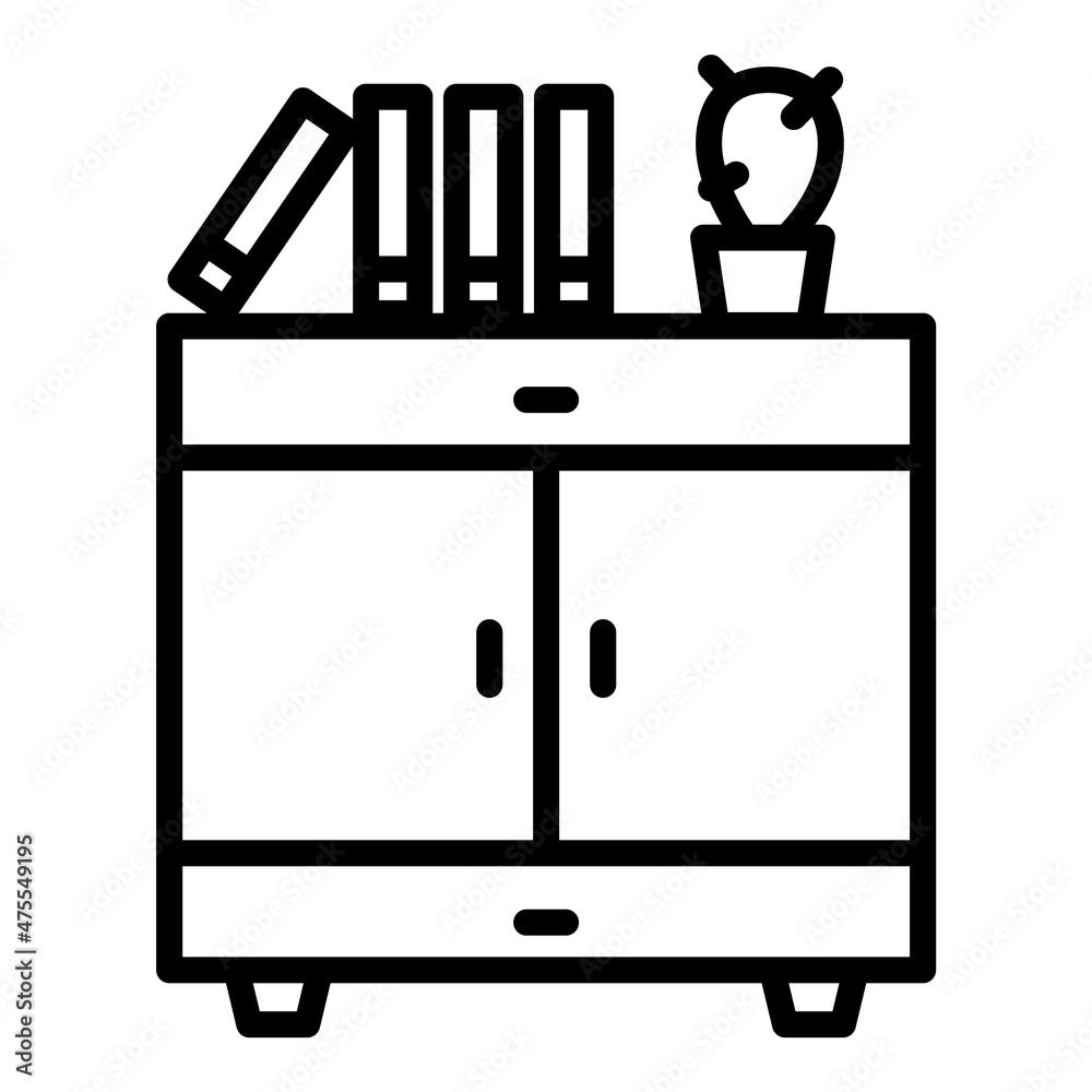 Interior Home Furniture Flat Icon Isolated On White Background Interior Home Furniture Flat Icon Isolated On White Background