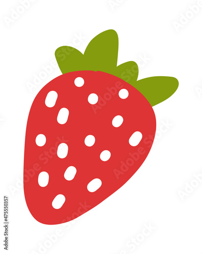 Strawberry. Doodle berry. Vector exotic food icon