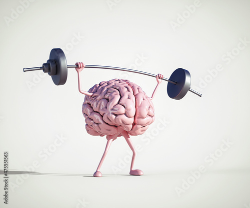 Human brain lifting weight .