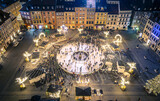 Warszawa - lodowisko na rynku Starego Miasta
