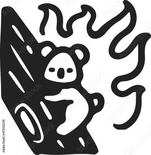 forest fire koala icon