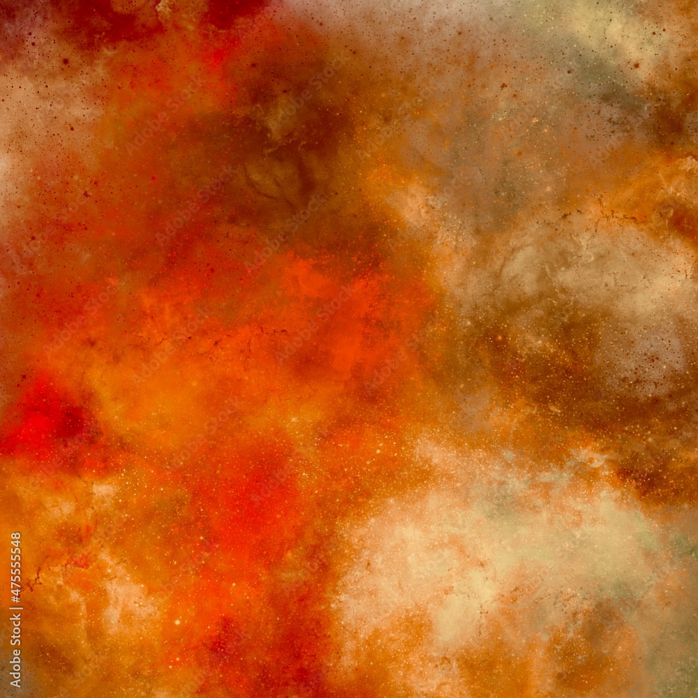 Earth tone background made with powder texture, creative concept of galaxy design, fluid illustration, backdrop for social media, universe idea graphic, mixed colour with powdered painting