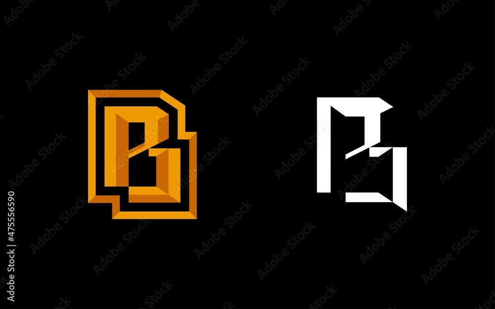 Monogram logo initials PB, modern colors clean design suitable for use by teams, e-Sports squads and others Monogram logo initials PB, modern colors clean design suitable for use by teams, e-Sports squads and others