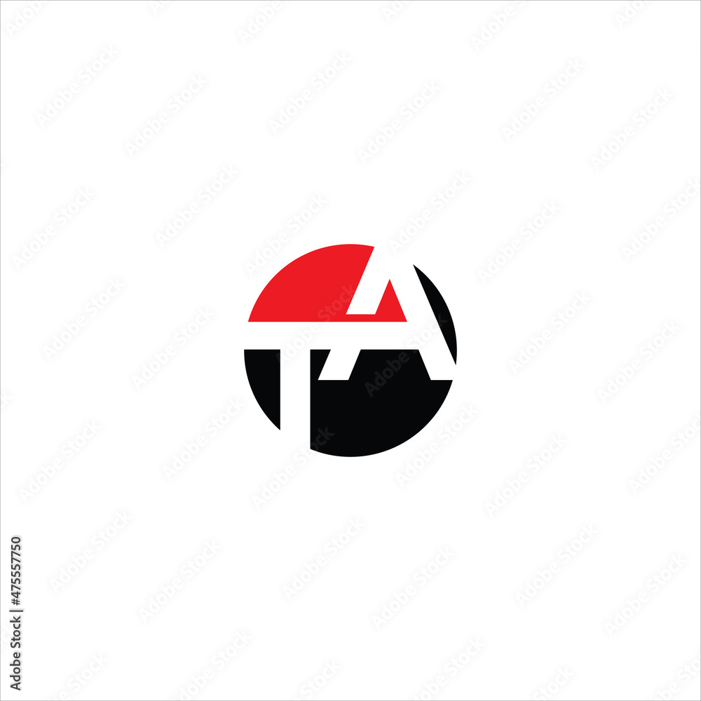 Naklejka premium letter t a logo vector template