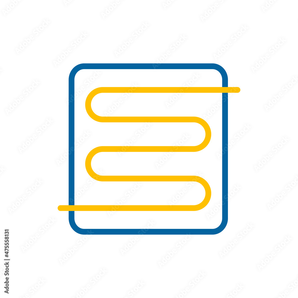 Warm floor vector icon, electric warm floor Warm floor vector icon, electric warm floor