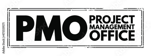 PMO - Project Management Office acronym text stamp, business concept background