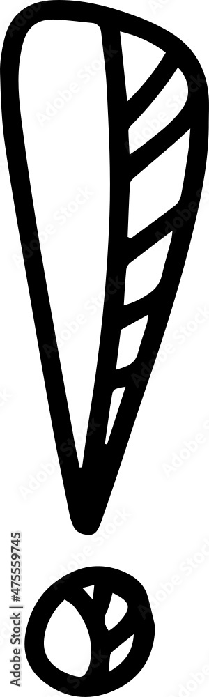 exclamation mark hand draw doodle exclamation mark hand draw doodle
