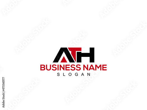 Letter ATH logo monogram emblem style with Colorful design for your business