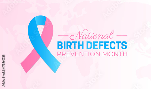 National Birth Defects Prevention Month Background Illustration