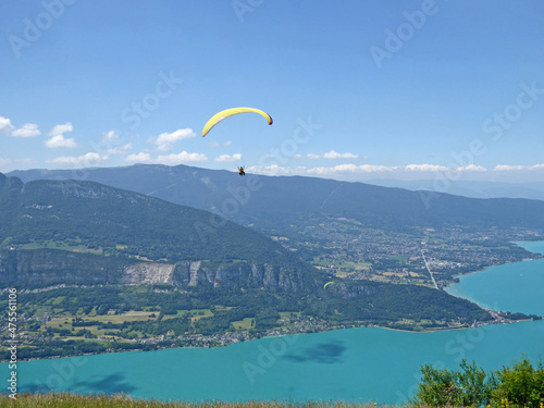  Paraglider above Lake Annecy in the French Alps 